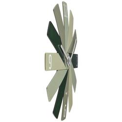 TFA Dostmann 60.3020.04 Quartz nástěnné hodiny 40 cm x 3.7 cm x 40 cm , zelená, olivová, lesní zelená , tiché hodiny (bez tikání)