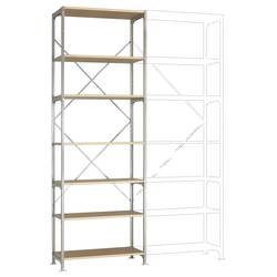 Manuflex RB2234 základní modul regálu oddělení , (š x v x h) 970 x 3000 x 800 mm, ocel, dřevěná podlaha, pozinkovaná