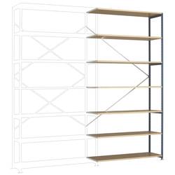 Manuflex RP1743.7035 přístavný modul regálu oddělení , (š x v x h) 1470 x 3000 x 600 mm, ocel, dřevěná podlaha, světle šedá