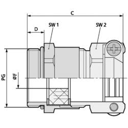 LAPP SKINDICHT® SKZ PG 11 kabelová průchodka, 52004290, od 8 mm, do 12 mm, PG11, 50 ks