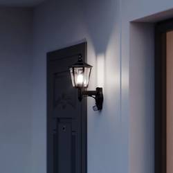 Steinel L 15 S 617813 venkovní nástěnné osvětlení s PIR detektorem úsporná žárovka, LED E27 60 W černá