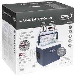 ZORN Z 26 DC PX 12/24V Aku chladicí box termoelektrický (peltierův článek) 12 V, 18 V, 24 V šedá 25 l Funkce chlazení: Delta T: Až 17 °C pod okolní teplotu