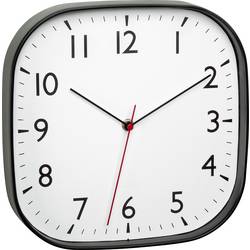 TFA Dostmann 60.3076.01 Quartz nástěnné hodiny 279 mm x 49 mm x 279 mm , černá, tiché hodiny (bez tikání)