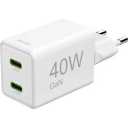 Hama USB nabíječka, 40 W, bílá