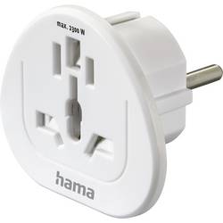 Hama 00223455 cestovní adaptér Reiseadapter Typ E und F, 3-polig, universal, Welt nach Europa, Weiß