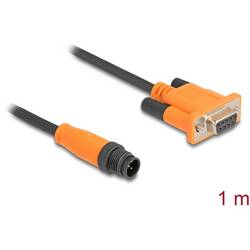 Delock sériový kabel [1x zástrčka M12 - 1x D-SUB zásuvka 9pólová], 1 m, černá/oranžová