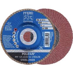 PFERD TOOLS 67649125 PFF 125 A 120 PSF STEELOX vějířovitý brusný kotouč Průměr 125 mm Ø otvoru 22.23 mm nerezová ocel, ocel 10 ks