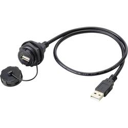 TRU COMPONENTS Vestavná zásuvka USB 2.0 typ A zásuvka, vestavná 50 cm IP67 Množství: 1 ks