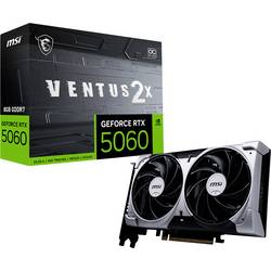 MSI grafická karta Nvidia GeForce RTX 5060 8G Ventus 2X OC 8 GB GDDR7 RAM PCIe x8 HDMI™, DisplayPort přetaktovaná, Režim nulového ventilátoru , NVIDIA G-Sync ,