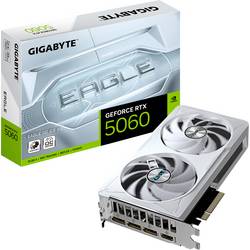 Gigabyte grafická karta Nvidia GeForce RTX 5060 EAGLE OC ICE 8G 8 GB GDDR7 RAM PCIe x8 NVIDIA G-Sync , přetaktovaná, Sopka, Režim nulového ventilátoru