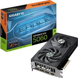 Gigabyte grafická karta Nvidia GeForce RTX 5060 Eagle OC 8G 8 GB GDDR7 RAM PCIe x8 NVIDIA G-Sync , přetaktovaná, Sopka, Režim nulového ventilátoru