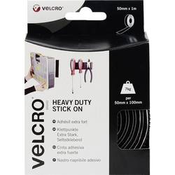 VELCRO® VEL-EC60241 pásek se suchým zipem, lepicí, háčková a flaušová část, extra silná, (d x š) 1000 mm x 50 mm, černá, 1 m