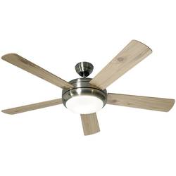 CasaFan Titanium BN stropní ventilátor (Ø x v) 132 cm x 250 mm Barva listu: dřevo wenge, buk Barva pouzdra: chrom (kartáčovaný)