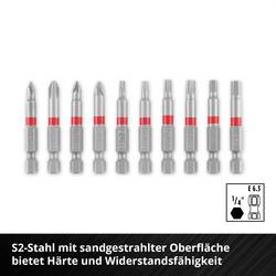 Einhell Karabiner Bit Set 10tlg 118623 sada bitů, 1/4 (6,3 mm), PH, PZ, šestiúhelník, TX, 1/4 (6,3 mm)