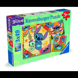 Dětská puzzle 3 x 49 část - Disney stich 12004114 1 ks