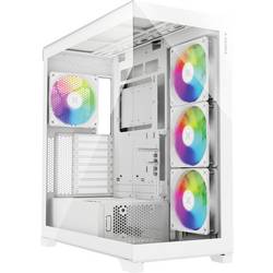 Xilence Gleam midi tower PC skříň bílá boční okno