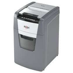 Rexel Optimum AutoFeed+ 150X skartovačka mikrořez 4 x 28 mm 44 l Počet listů (max.): 150 listů Křížový řez kancelářské sponky, sponky do sešívačky, kreditní