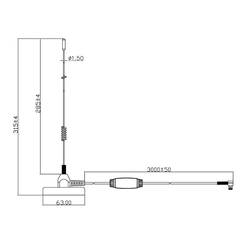Albrecht MAG31 Anténa s magnetickou základnou DAB + se zesilovačem
