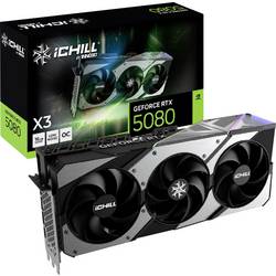Inno 3D grafická karta Nvidia RTX 5080 iChill X3 16 GB GDDR7 RAM PCIe x16 HDMI® 2.1, DisplayPort 2.1 NVIDIA G-Sync , přetaktovaná
