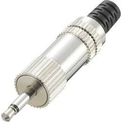TRU COMPONENTS 719013 jack konektor 2.5 mm zástrčka, rovná Pólů: 2 mono stříbrná 1 ks