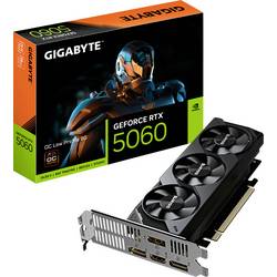 Gigabyte grafická karta Nvidia GeForce RTX 5060 OC Low Profile 8G 8 GB GDDR7 RAM PCIe x8 nízký profil, přetaktovaná, Sopka