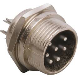 BKL Electronic 0206013 mini DIN konektor zástrčka, vestavná rovná Pólů: 4 stříbrná 1 ks