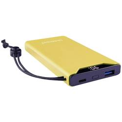 Intenso F10000 powerbanka Li-Pol, 10000 mAh, Quick Charge, Dodávka energie, USB-A, USB-C®, žlutá, Indikátor stavu
