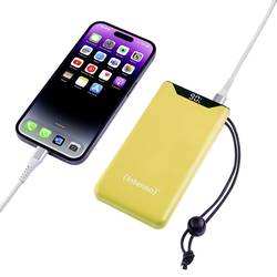 Intenso F10000 powerbanka Li-Pol, 10000 mAh, Quick Charge, Dodávka energie, USB-A, USB-C®, žlutá, Indikátor stavu