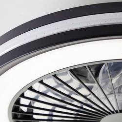 Brilliant G99280/06 Palmero LED stropní světlo s ventilátorem LED modul pevně vestavěné LED 40 W černá