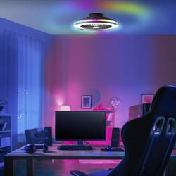 Brilliant G99280/06 Palmero LED stropní světlo s ventilátorem LED modul pevně vestavěné LED 40 W černá