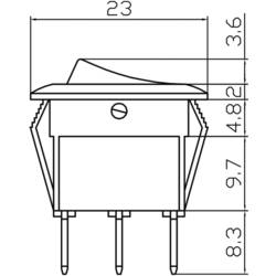 HP Autozubehör 28633 kolébkový přepínač do auta, 1x vyp/zap, 12 V, 10 A