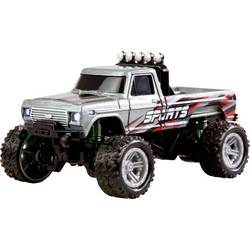Amewi šedá komutátorový 1:64 RC model auta elektrický monster truck zadní 2WD (4x2) RtR 2,4 GHz vč. akumulátorů a kabelu k nabíjení, se světelným efektem