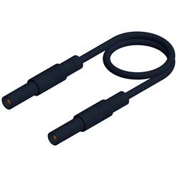 Hirschmann Test & Measurement MLS GG 25/2,5 sw bezpečnostní měřicí kabely lamelová zástrčka 4 mm lamelová zástrčka 4 mm 25.00 cm černá 1 ks