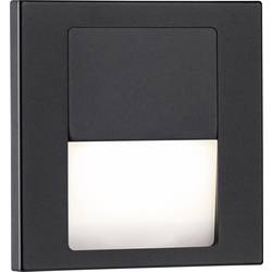 Paulmann 80001 Tsaro eckig 80x36mm Nástěnné vestavné svítidlo, LED, 1 W, černá (matná)