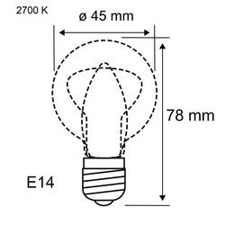 Paulmann 29264 LED Energetická třída (EEK2021) F (A - G) E14 kapkový tvar 4.5 W teplá bílá (Ø x v) 45 mm x 78 mm stmívatelná 1 ks