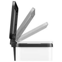 Hailo öko duo plus L 6302300 odpadkový koš, 26 l, ocelový plech, (d x š x v) 470 x 470 x 430 mm, bílá, otevírání pedálem, 1 ks