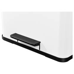 Hailo öko duo plus L 6302300 odpadkový koš, 26 l, ocelový plech, (d x š x v) 470 x 470 x 430 mm, bílá, otevírání pedálem, 1 ks
