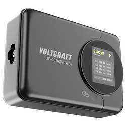 VOLTCRAFT UC-4C1A240W01 USB nabíječka, GaN, USB Power Delivery (USB-PD) , Rychlonabíječka, 4x USB-C®, 1x USB A , 240 W, Power Delivery 3.0, černá