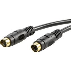 Value S-video TV, monitor kabel 3.00 m černá