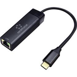 Renkforce USB-C®, RJ45 adaptér [1x USB-C® USB 3.2 (Gen 1) - 1x RJ45 zásuvka] RF-USBCA-200 15 cm PVC plášť