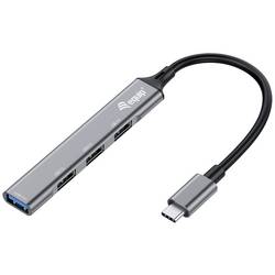 Equip 128961 USB Hub 4 porty USB-A USB 3.1 Gen1 5 GBit/s s konektorem USB C černá, šedá 128961
