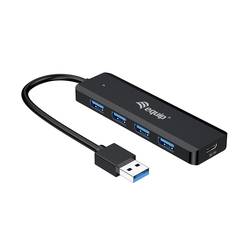 Equip 128959 USB Hub 5 portů USB-A USB 3.0 5 GBit/s s konektorem USB C černá Hub + USB-C-adapter