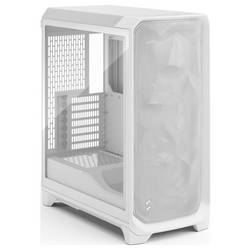 Fractal Design FD-C-MES3A-04 tower PC skříň bílá boční okno, prachový filtr, 3 předinstalované ventilátory