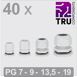 TRU COMPONENTS T24CA120 kabelová průchodka, TC-13448356, od 3.5 mm, do 15 mm, 40 ks