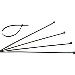 Kopp 328404090, stahovací pásky, 4.8 mm, 300 mm, černá, odolná vůči povětrnostním vlivům, 50 ks