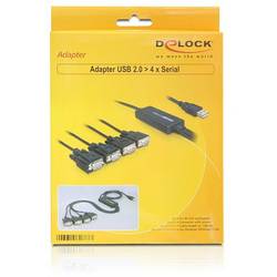 Delock USB kabel USB-A zástrčka, VGA 9pól. Zástrčka, VGA 9pól. Zástrčka, VGA 9pól. Zástrčka, VGA 9pól. Zástrčka 1.40 m černá 61887