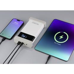 VOLTCRAFT UC-1C1A100W03 USB nabíječka, 1x USB-C®, 1x USB A , 100 W, Power Delivery 3.0, čistě bílá