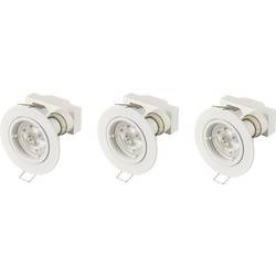 Sygonix SY-6417588 LED vestavné svítidlo, LED, GU10, 3 W, bílá, sada 3 ks