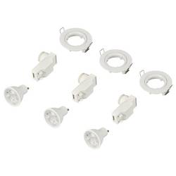 Sygonix SY-6417588 LED vestavné svítidlo, LED, GU10, 3 W, bílá, sada 3 ks