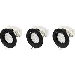 Sygonix SY-6417590 LED vestavné svítidlo, LED, GU10, 3 W, černá, sada 3 ks